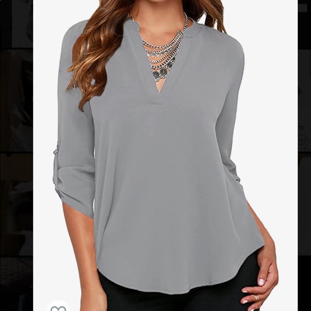 Woman’s Xl Grey Blouse